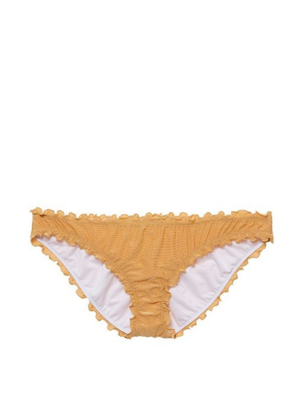 Victoria's Secret Mustard Yellow Ruffle Bikini Bottoms